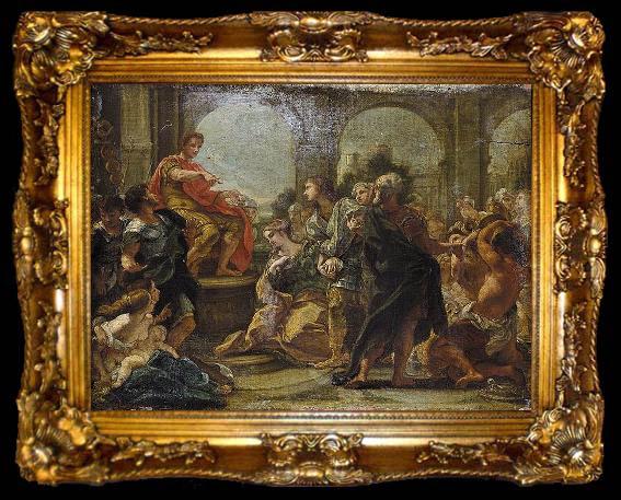framed  Giovanni Battista Gaulli Called Baccicio The Continence of Scipio, ta009-2